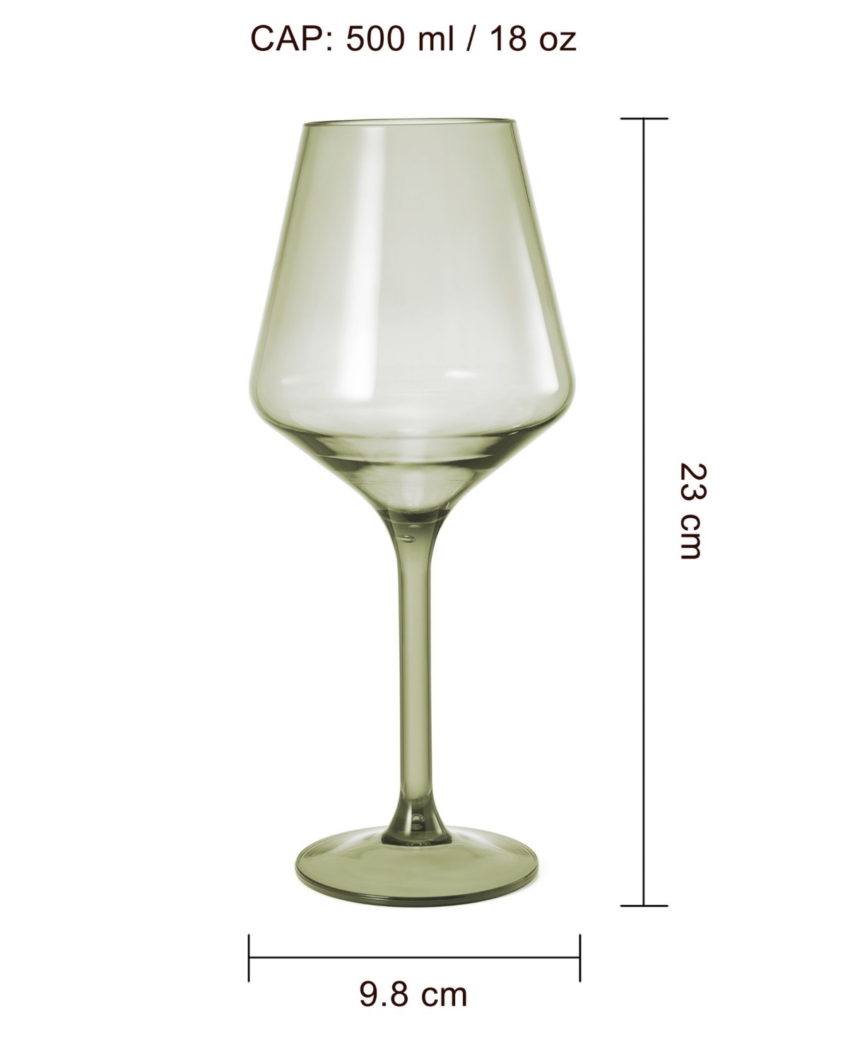 The Wine Savant European Style Plastic Crystal Stemmed Wine Glasses Set Of 6 In Multicolor
