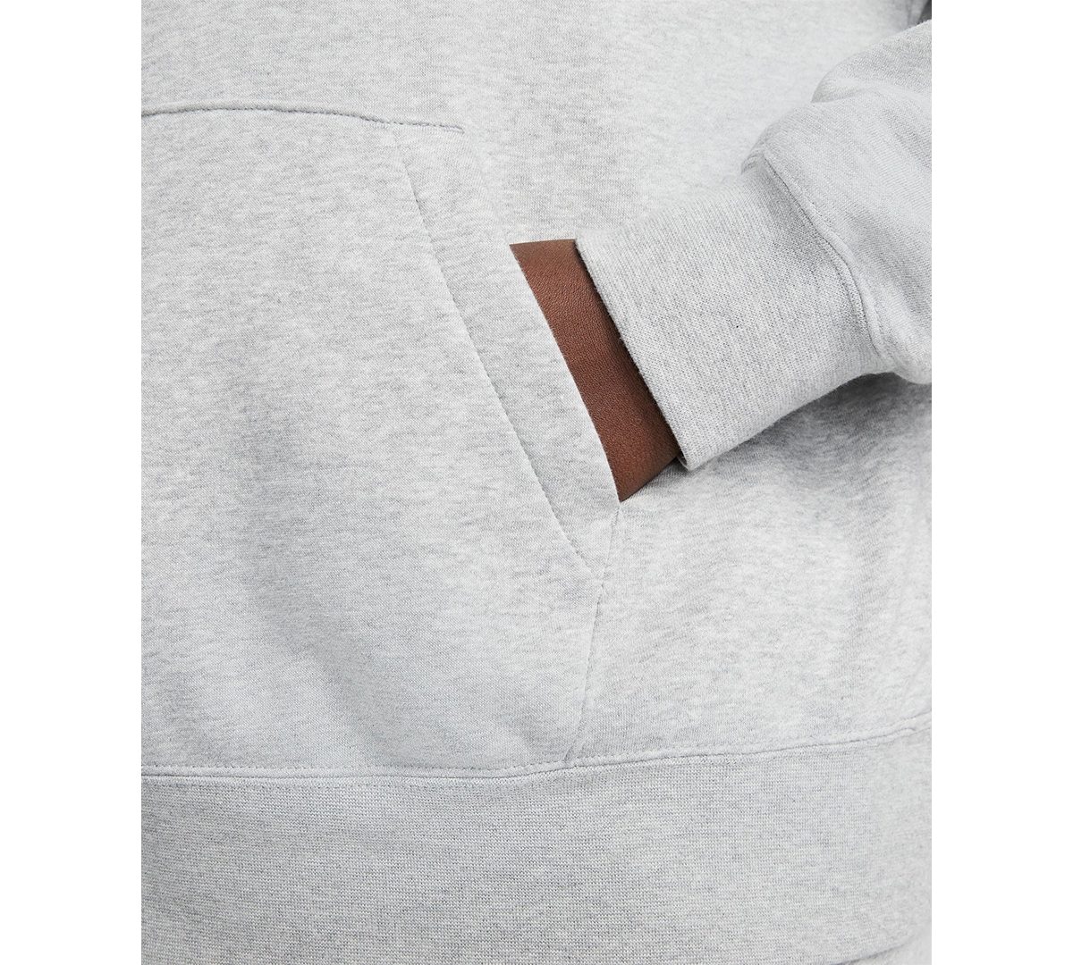 Nike Women's  Sportswear Club Fleece Pullover Hoodie (plus Size) In Dk Grey Heather,white