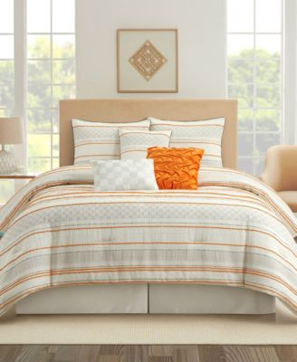 Klava Stripe 7-Pc. Comforter Set, Queen