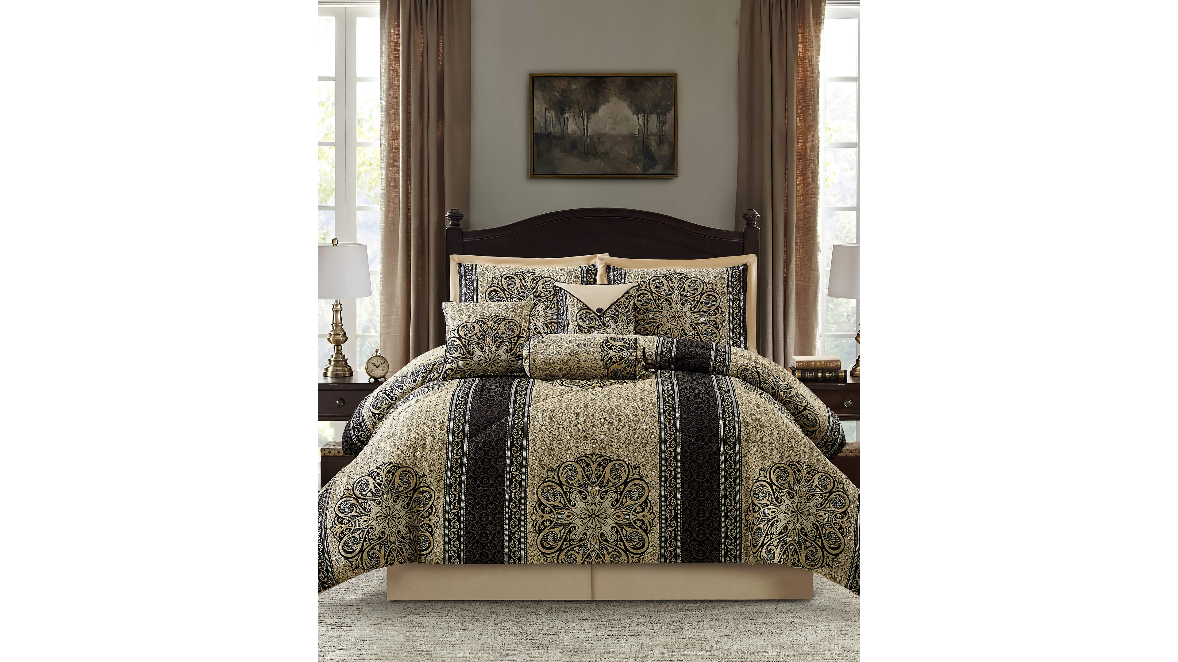 Stratford Park Myhand Medallion 7-Pc. Comforter Set, King