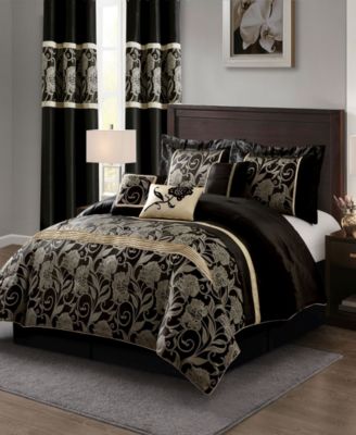 Mollybee Floral 9-Pc. Comforter Set, Queen