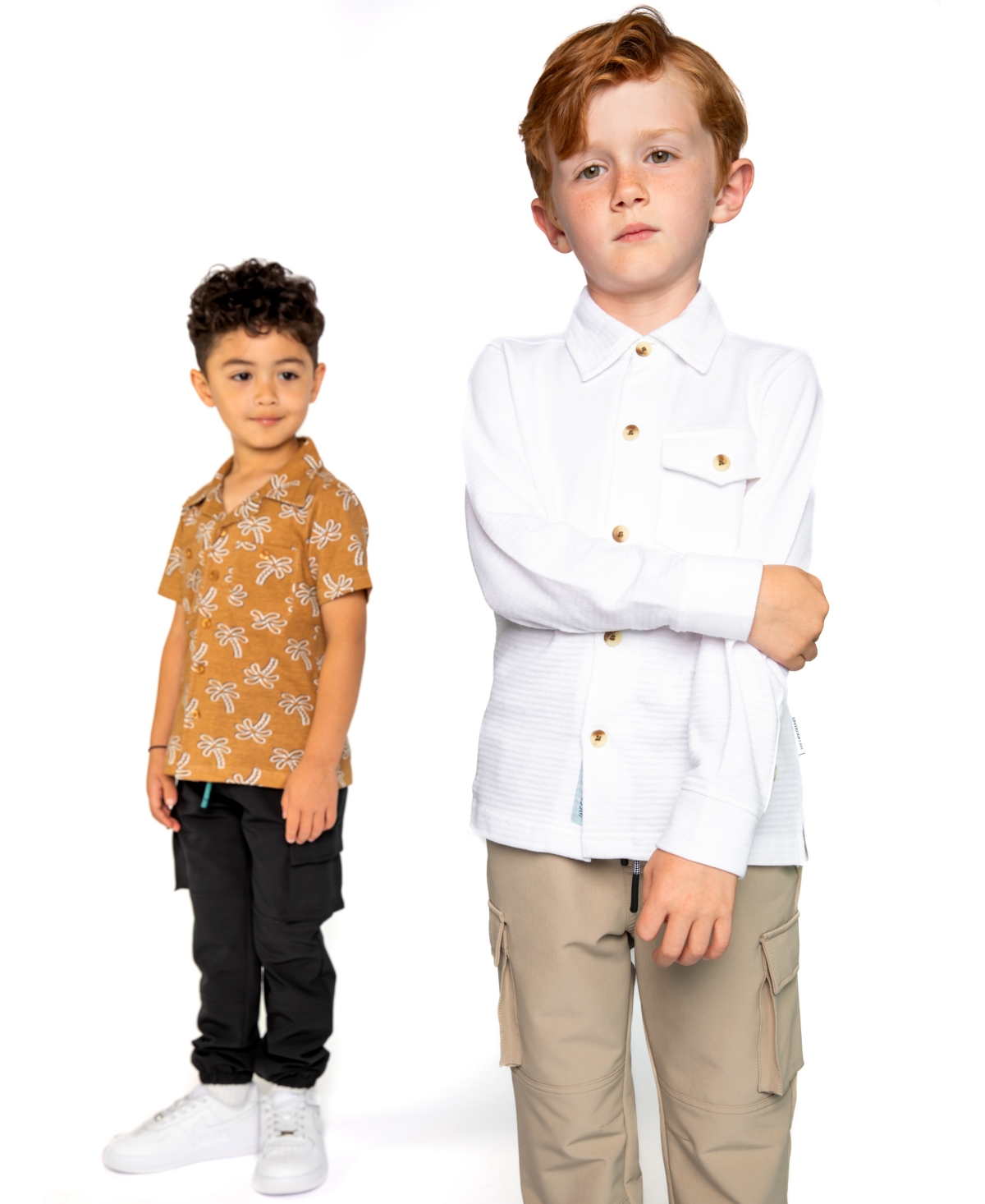 Sovereign Code Little Boys Nick Textured Knit Long Sleeve Button-Up Shirt