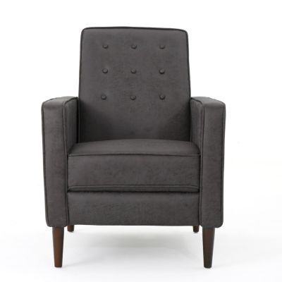 Mid-Century Modern Button-Tufted Upholstered Recliner