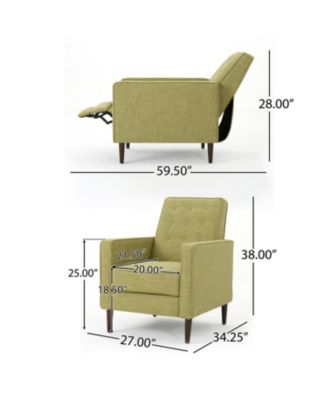 Mid-Century Modern Button-Tufted Upholstered Recliner