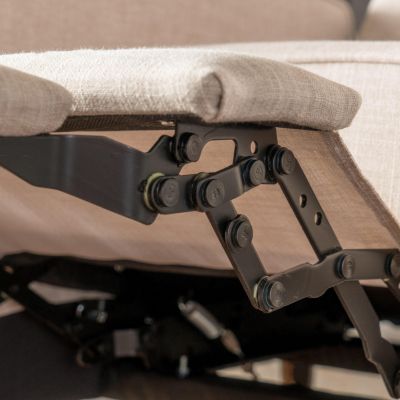 Mid-Century Modern Button-Tufted Upholstered Recliner