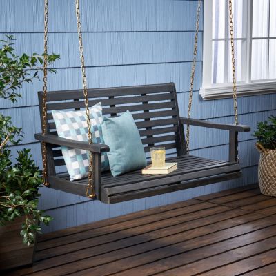 Tasmania Acacia Wood Porch Swing For Relaxing Evenings