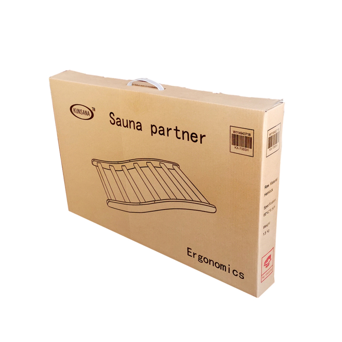 Streamdale Furniture Hemlock Round Stick Sauna Backrest for Comfort and Posture