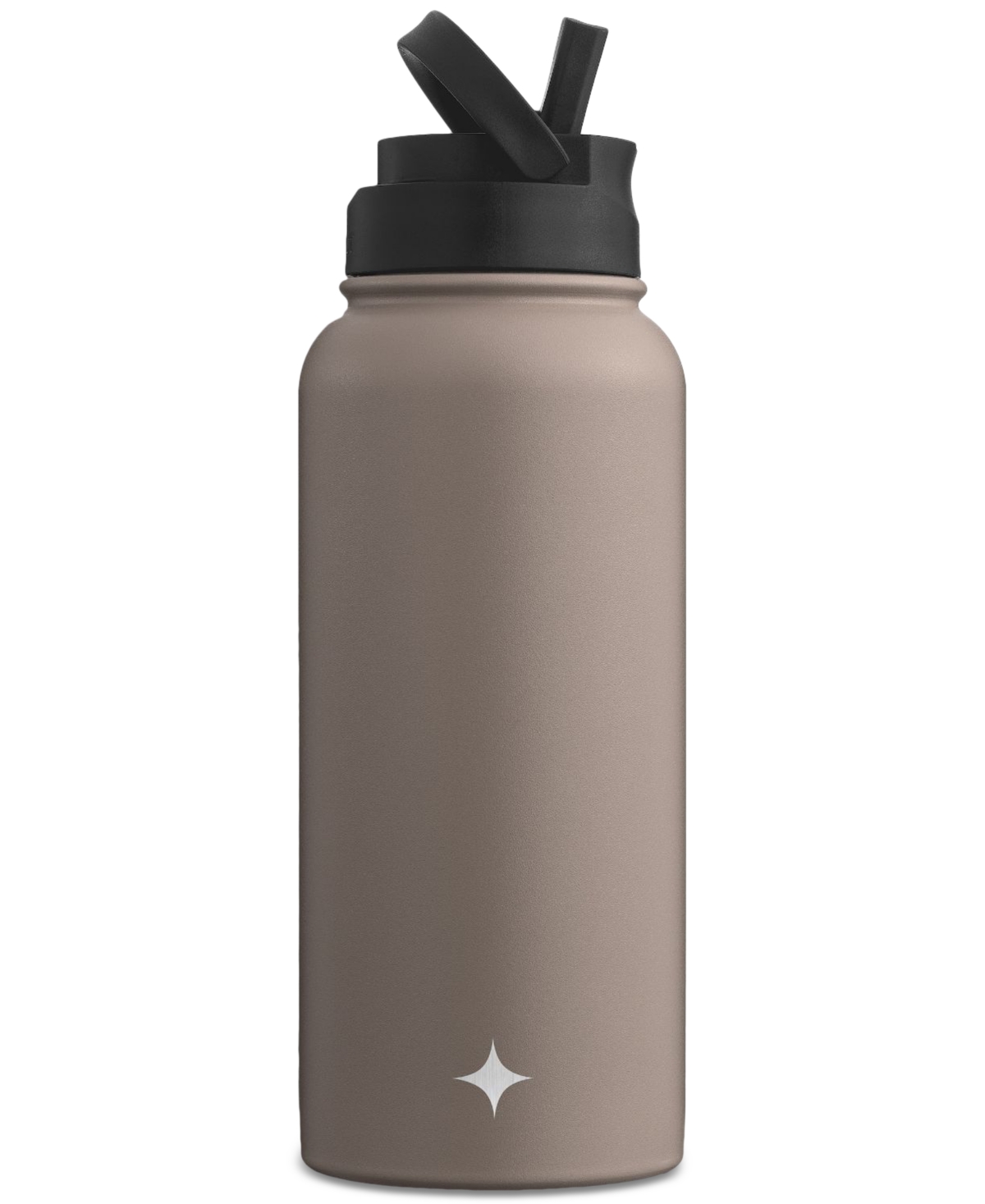 Shop Joyjolt Stainless Steel Water Bottle With Flip Lid & Sport Straw Lid, 32-oz. In Grey