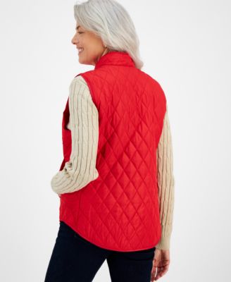 Petite Quilted Vest, Created for Macy's