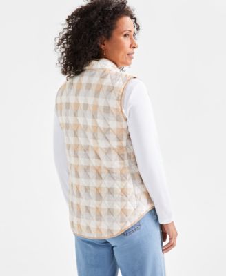 Women's Plaid Quilted Vest