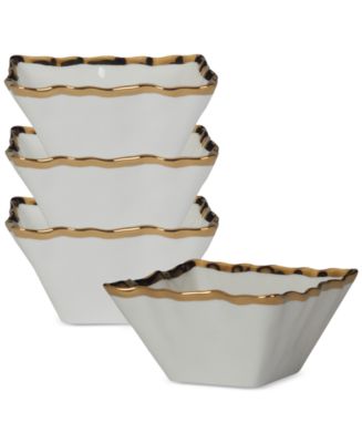Certified International Regency Square Snack Bowls, Set of 4 - Macy's
