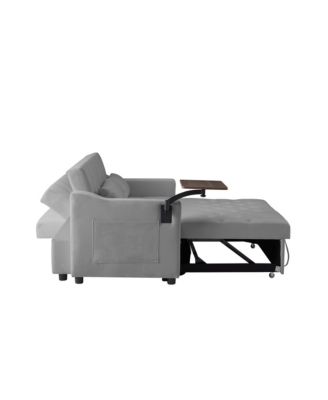 Modern Velvet Sofa Bed with Adjustable Positions