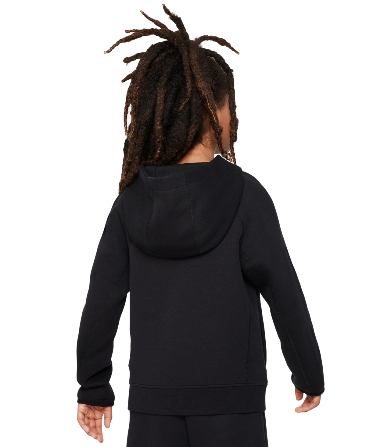 Nike Big Boys Sportswear Tech Fleece Pullover Hoodie -black/black