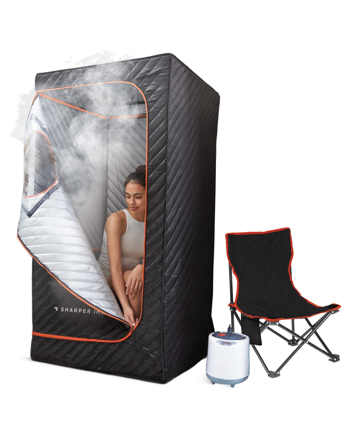Sharper Image Steamer Sauna Portable Spa In Black