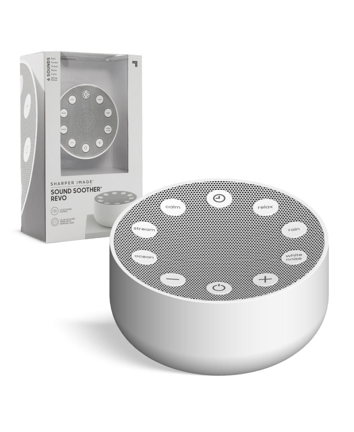 Sharper Image Sleep Therapy White Noise Machine In White