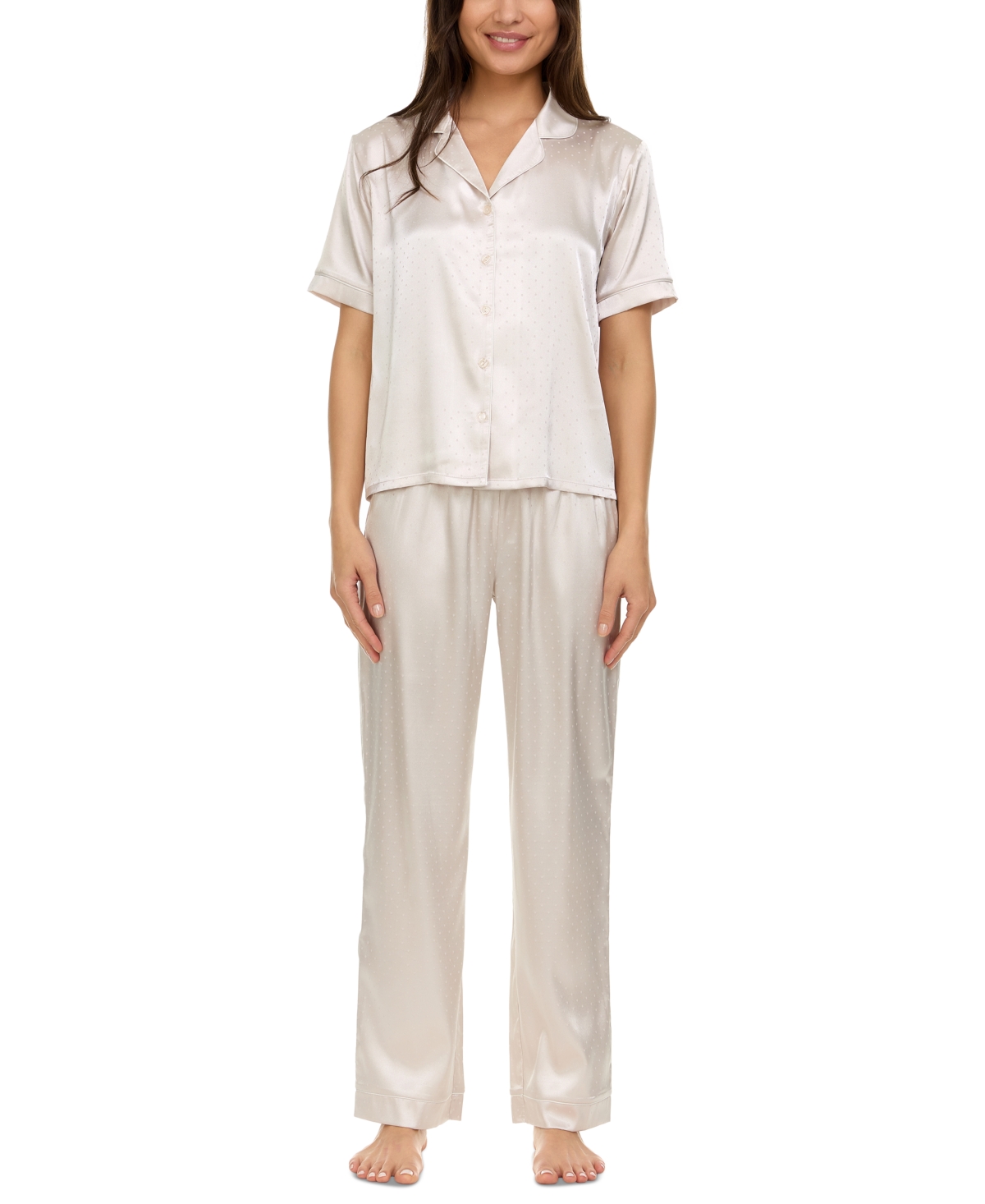 Floral by Floral Nikrooz Women's 2-Pc. Jamie Satin Jacquard Pajama Set