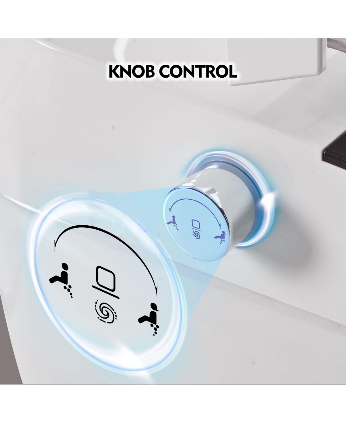 Streamdale Furniture Compact Toilet with Self-Cleaning Nozzle, Dual Flush, Foot Sensor, Night Light
