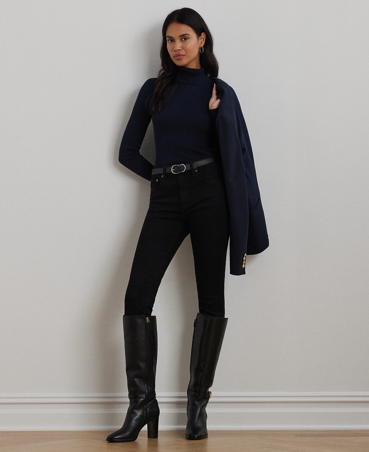 Lauren Ralph Lauren Petite Ribbed Turtleneck Sweater