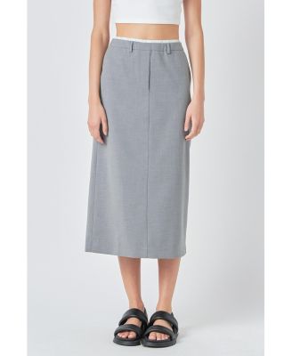 Women's Boxer Waist Maxi Skirt