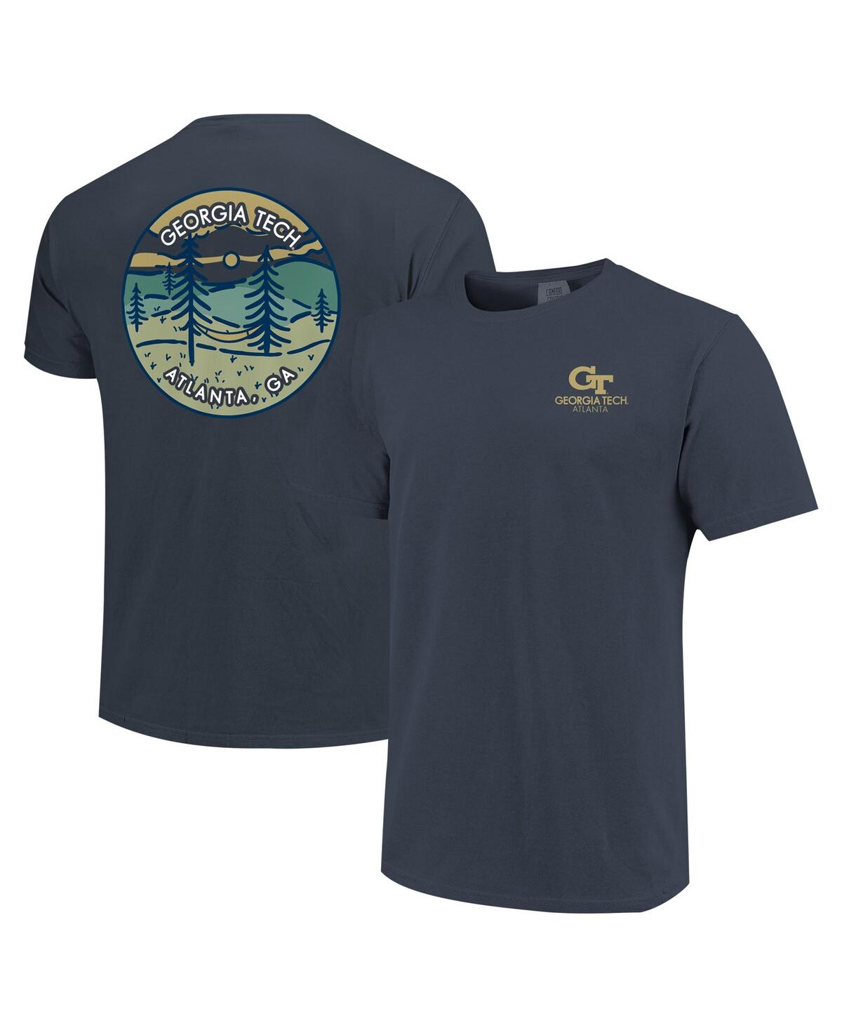 Men's and Women's Navy Georgia Tech Yellow Jackets Scenic Comfort Colors T-Shirt - Navy
