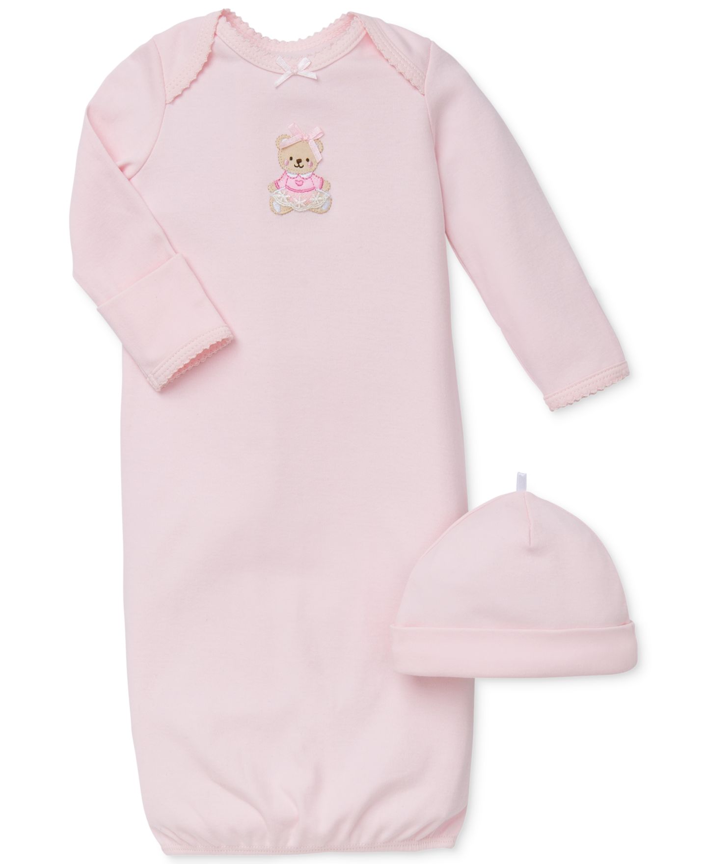 Комплекты Little Me Sweet Bear Hat and Gown, 2 Piece Set для девочек-малышей — фото 1