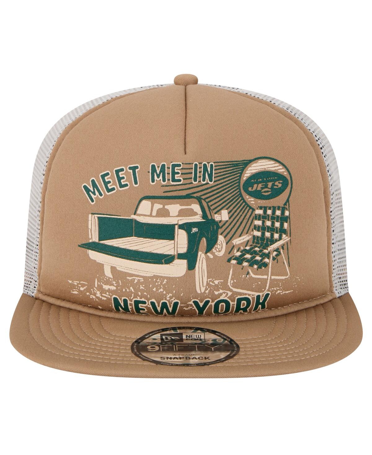 New Era Men'sNew York Jets Meet Me 9FIFTY Snapback Hat - Tan