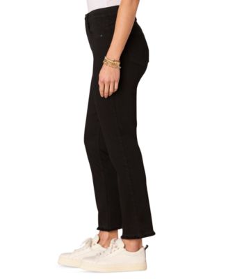 Petite "Ab"solution Raw-Hem Slim-Straight Jeans 