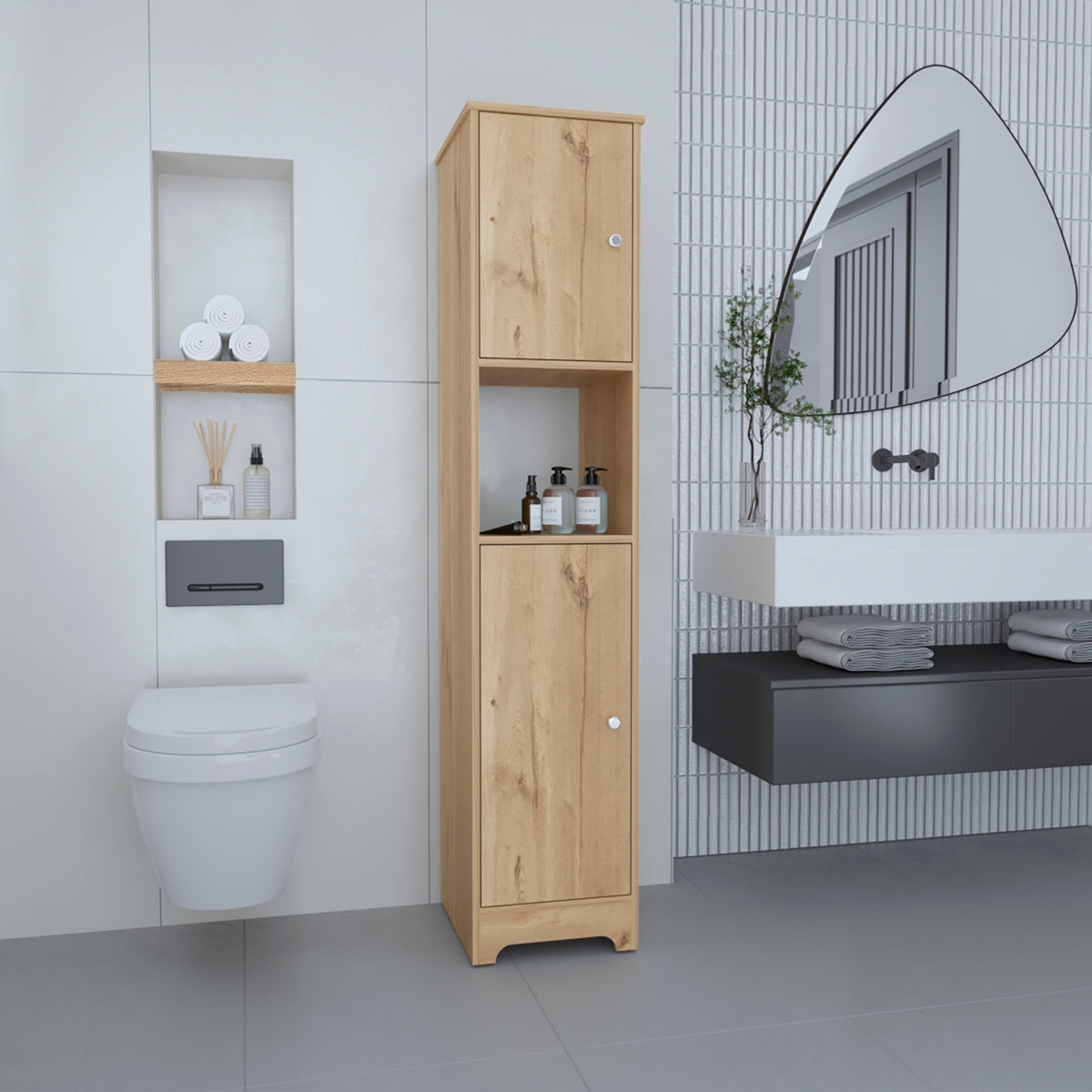 Charlotte Linen Cabinet - Light oak