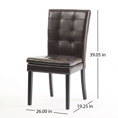Barrington Bonded Leather Tufted Dining Chair
