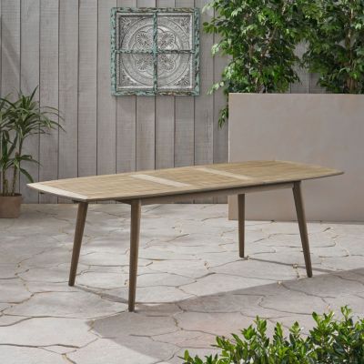 Expandable Acacia Wood Dining Table For Outdoor Gatherings