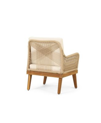 Streamdale Annisa Acacia Wood Rope Weave Club Chair