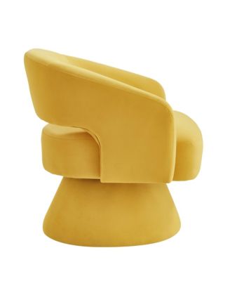 Modern Swivel Accent Chair Velvet, Open Back, 360 Rotation