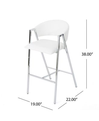 Streamdale Contemporary Counterstools With Nailhead Accents (Set Of 2)