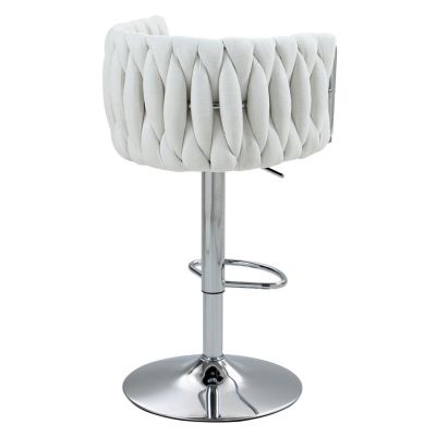 Streamdale 360 Swivel Bar Stools with Woven Cushions (Set of 2)