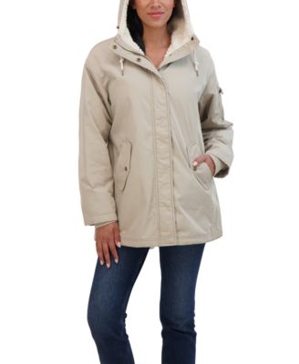 Juniors' Juniors' Flight Satin 3/4 Cozy Lined Hooded Jacket