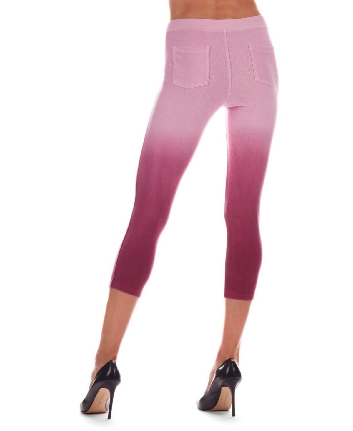 MeMoi Women's Raspberry Chino Capri Leggings