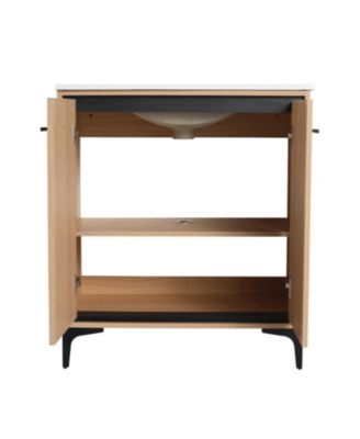 30" Bathroom Vanity with Storage Cabinet, Engineered Wood