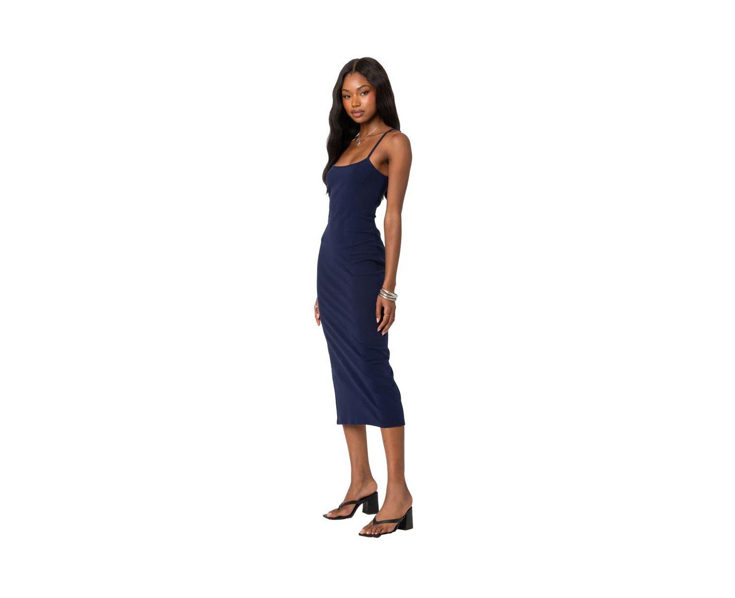 Women's Air back slitted midi dress