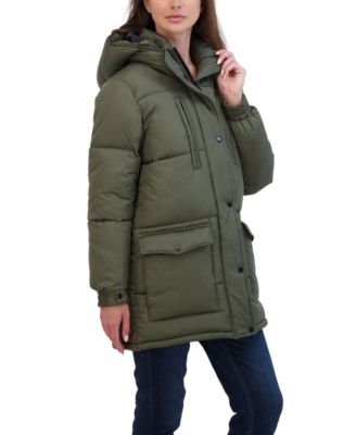 Juniors' Juniors' Hooded 3/4 Puffer Coat