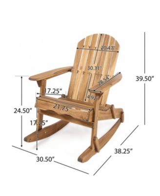 Streamdale Malibu Acacia Wood Adirondack Rocking Chair