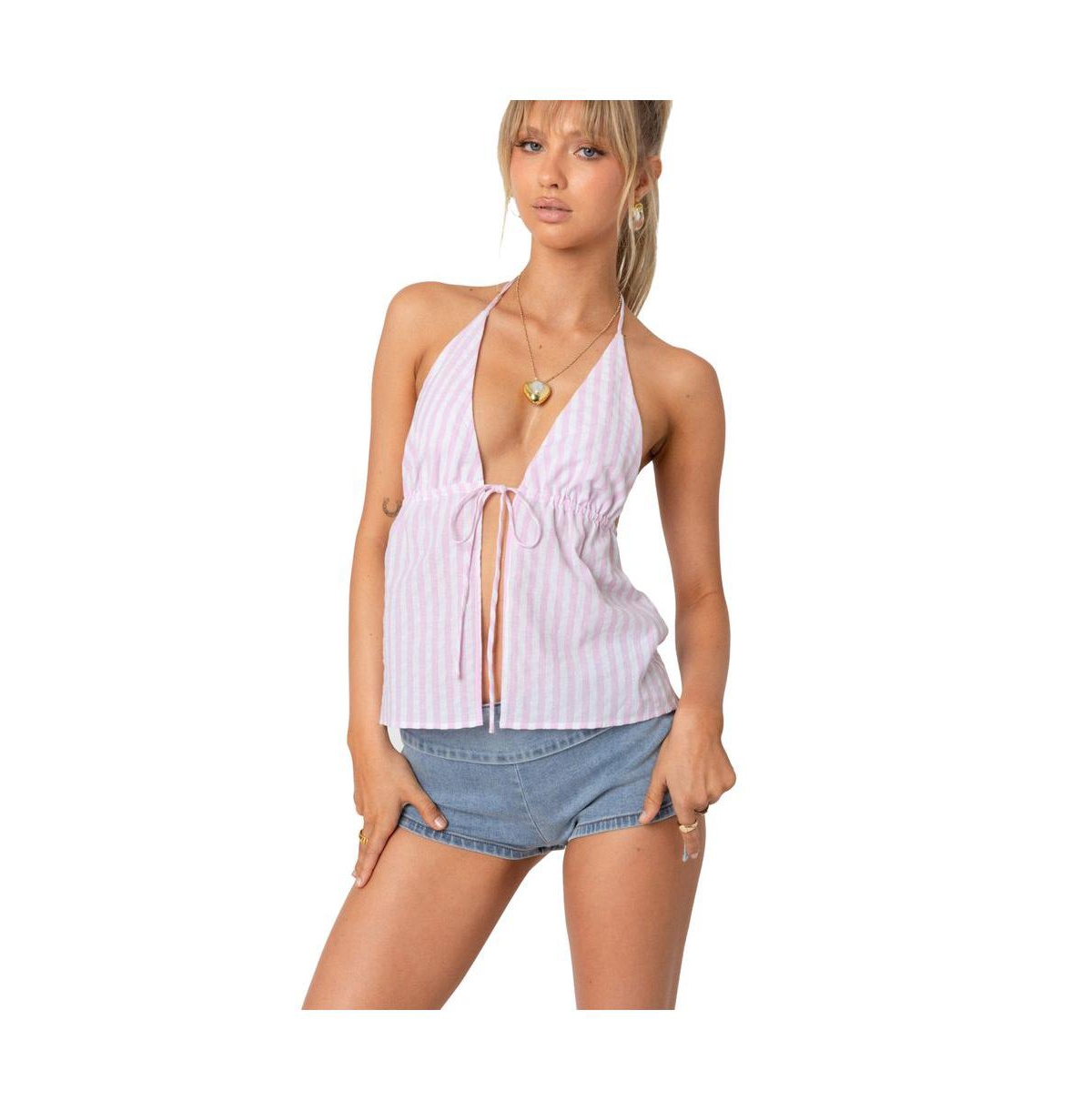 Edikted Madelyn tie front top