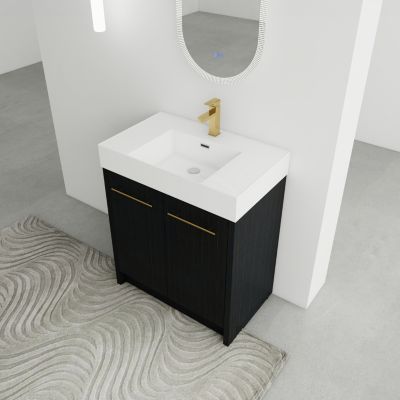 30" Freestanding Vanity with Resin Sink & Soft-Close Door
