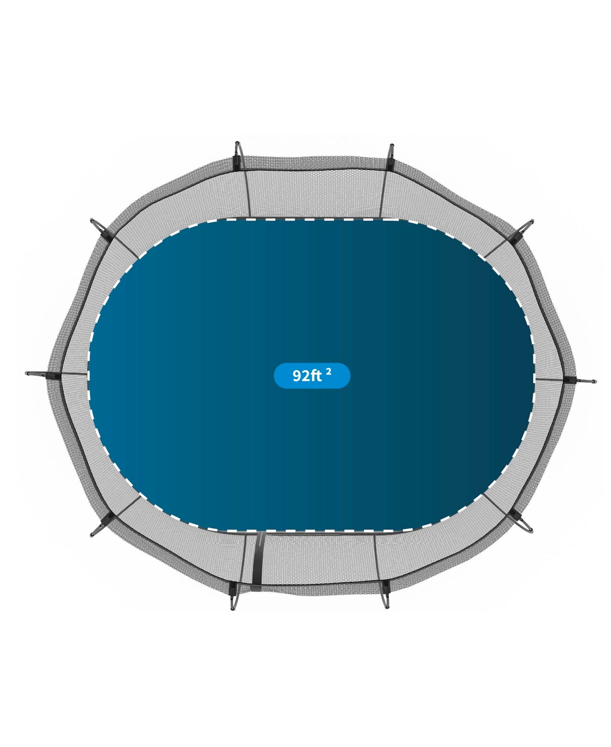 Springfree Trampoline Kids Outdoor Large Oval 8 x 13' Trampoline with Enclosure