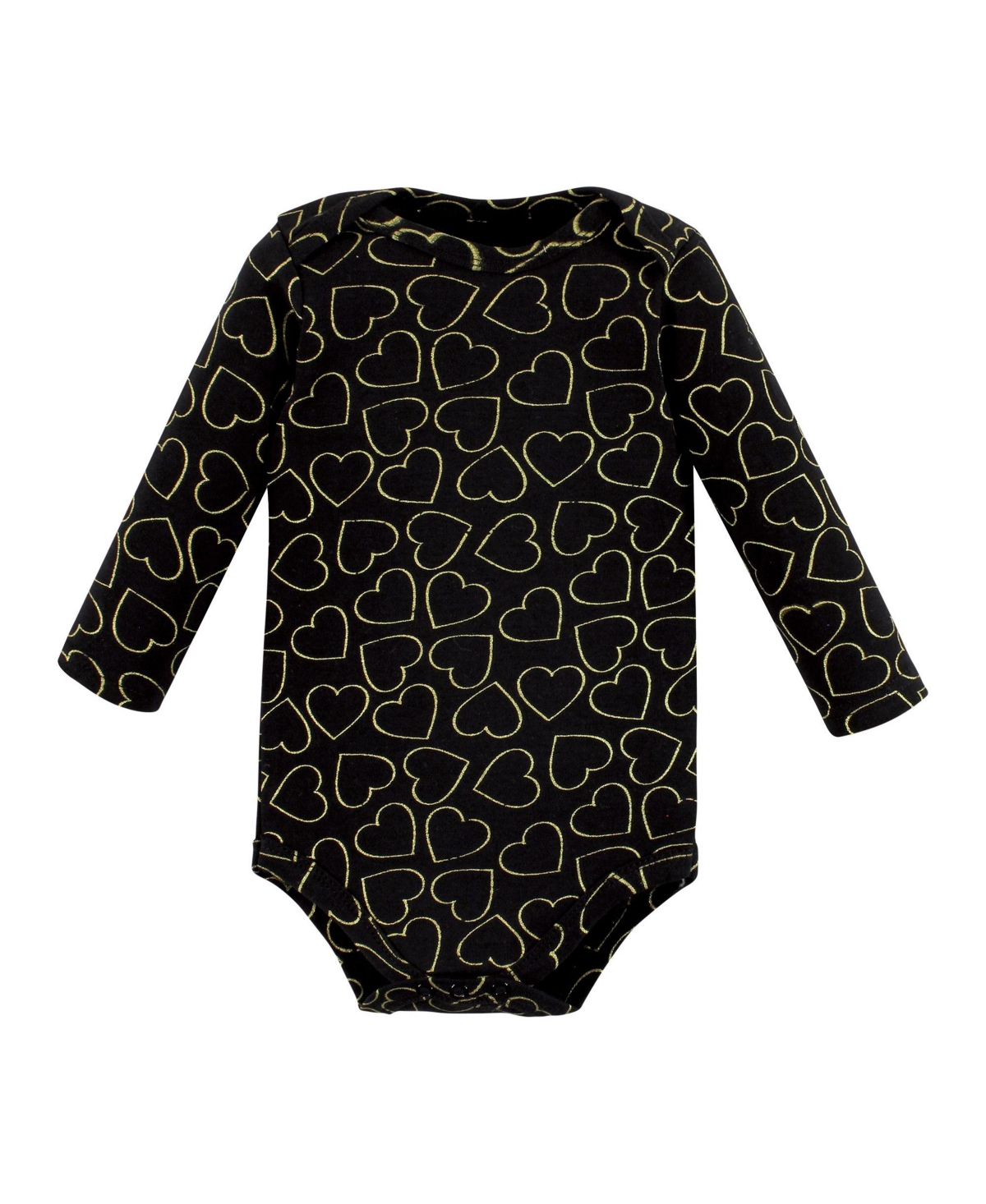 Hudson Baby Girls Cotton Long-Sleeve Bodysuits 5-Pack