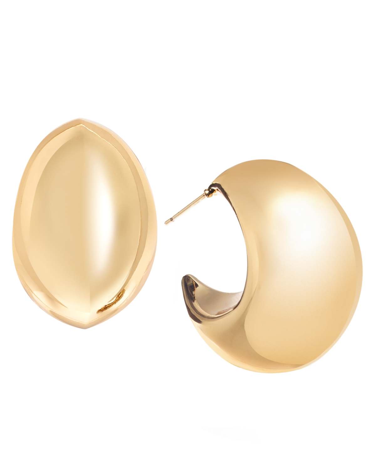 And Now This Cubic Zirconia C Hoop Earring In Gold
