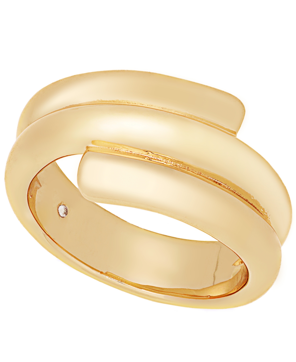 And Now This Silver Plated or 18kPlated Brass Coil Ring - Gold