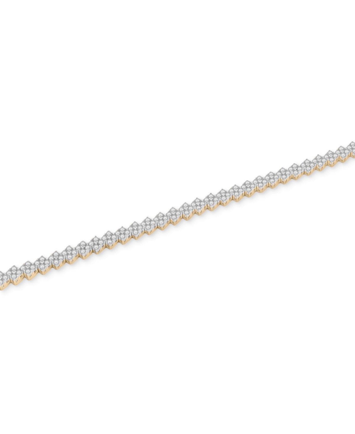 Wrapped In Love Diamond Zigzag Cluster Link Bracelet (3/4 Ct. T.w.) In 10k Gold, Created For Macy's In Yellow Gold