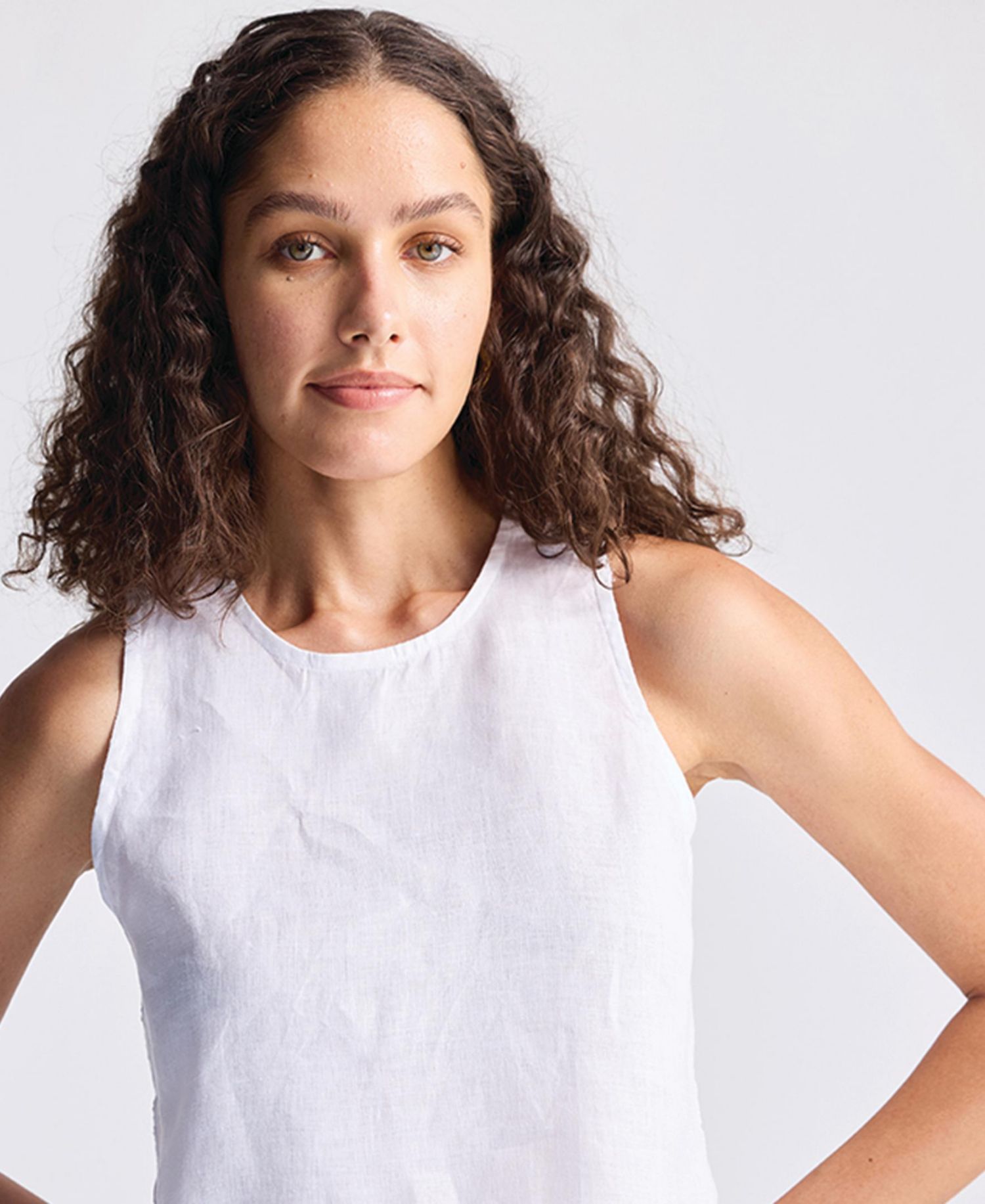 Women's Button Back Embroidered Crop Top