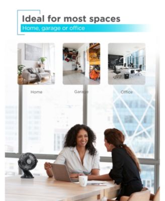 4" Convertible Cooling Fan, Clip Fan and Standing Fan, Desk Fan 2-Pack, Black