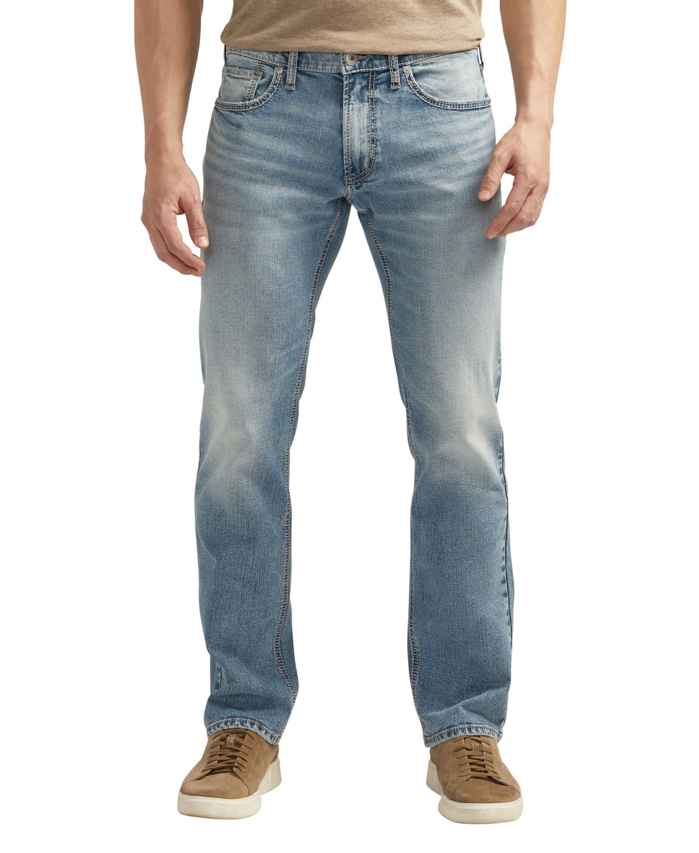 Мужские джинсы Silver Jeans Co. Allan Slim Fit Straight Leg, цвет: Индиго — фото 1